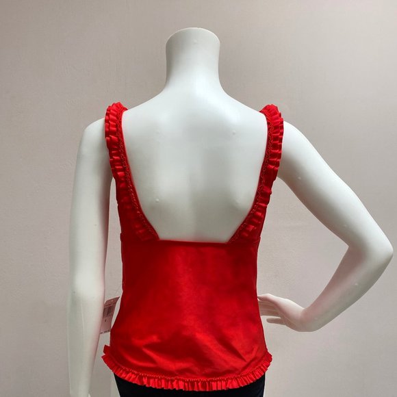 ABS by Allen Schwartz Red Tankini Swim Top - Picture 6 of 8